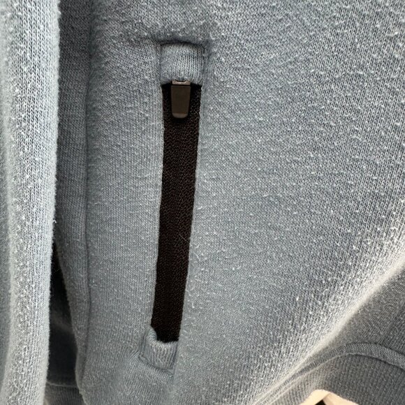 Josie Natori Womens Blue Asymmetrical Hem Long Sleeve Cropped Sweatshirt M - Picture 5 of 10